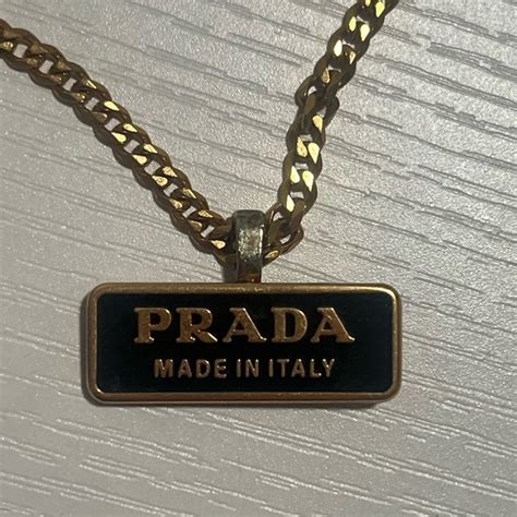 prada necklace green|Prada reworked necklace.